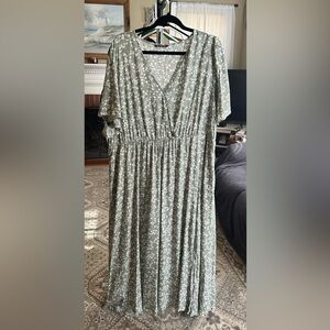 BloomChic Multicolored Maxi Wrap Asymmetrical Dress